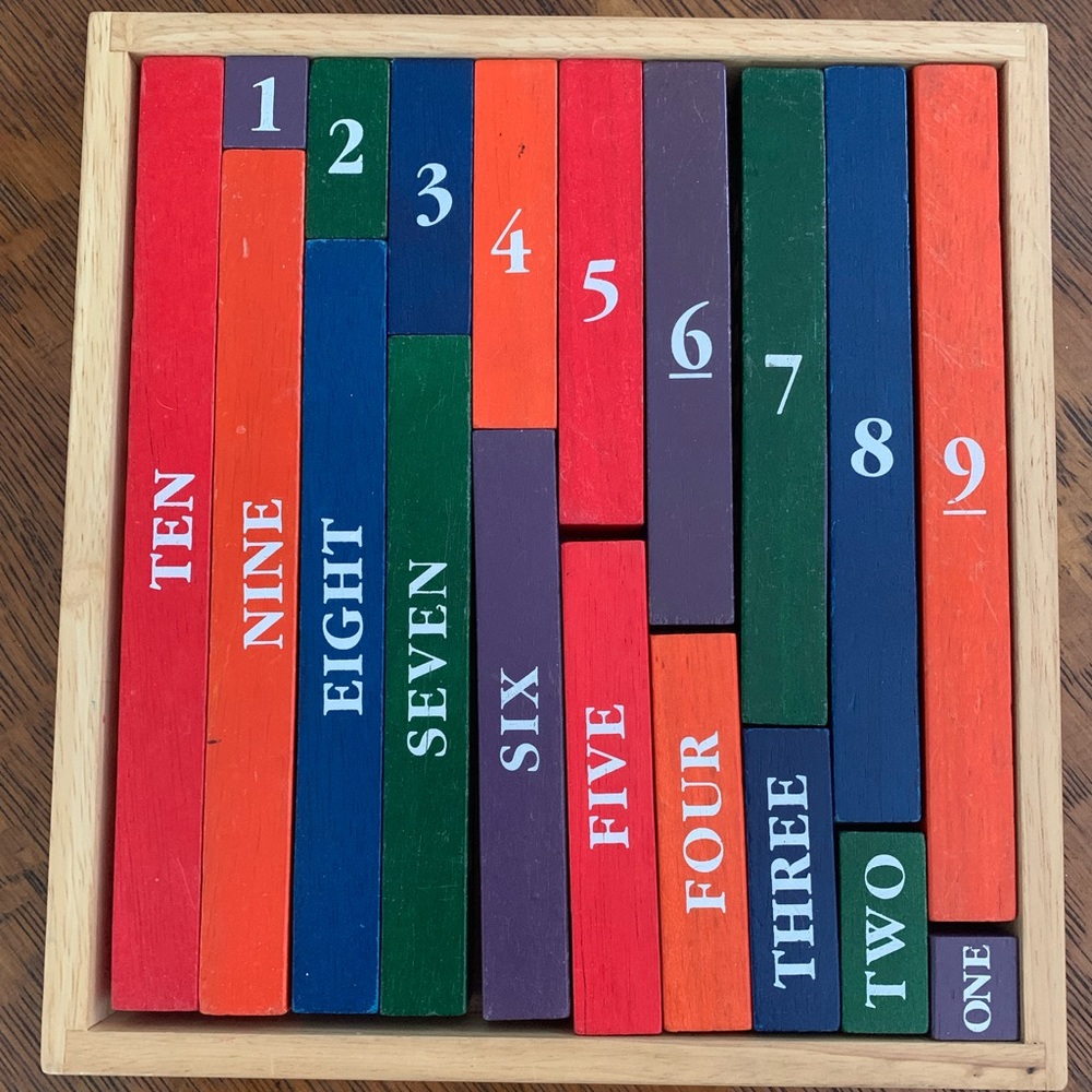 Vintage solid wood counting toy